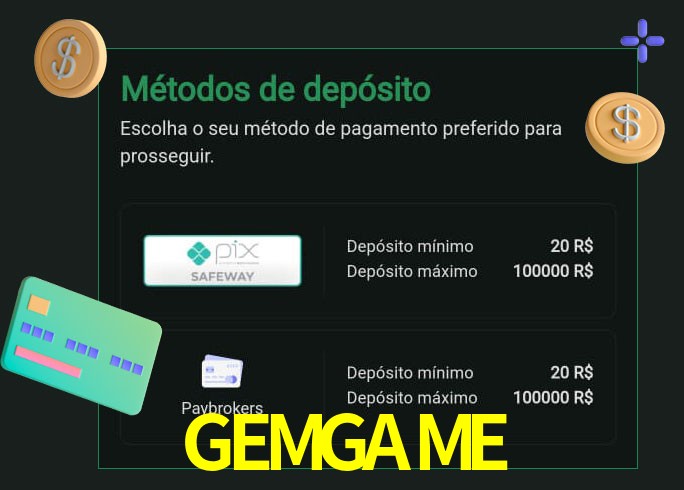 O cassino GEMGAMEbet oferece uma grande variedade de métodos de pagamento